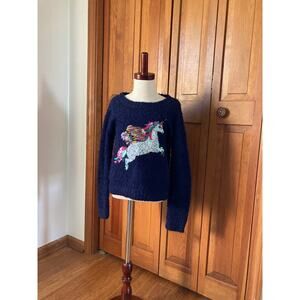 Wonder Nation Girls Sequined Unicorn Sweater, Size M